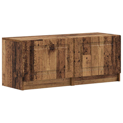 5 Piece LED TV Cabinet Old Wood Engineered Wood