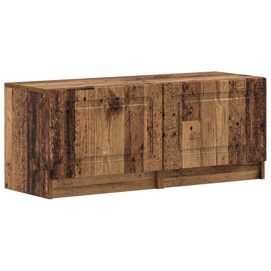 5 Piece LED TV Cabinet Old Wood Engineered Wood