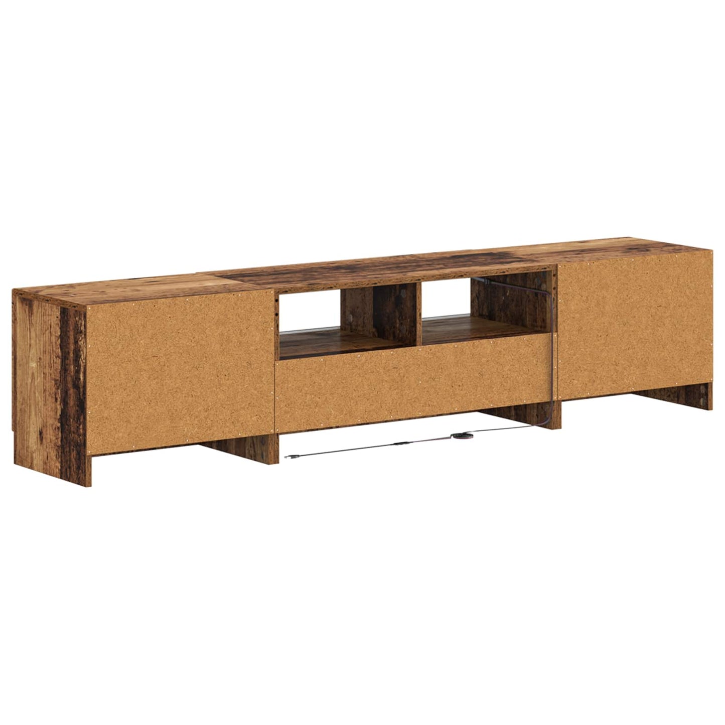 5 Piece LED TV Cabinet Old Wood Engineered Wood
