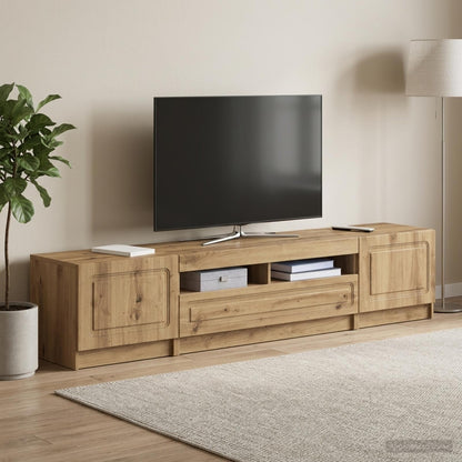 5 Piece LED TV Cabinet Artisan Oak Engineered Wood