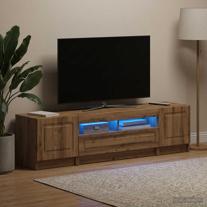 5 Piece LED TV Cabinet Artisan Oak Engineered Wood