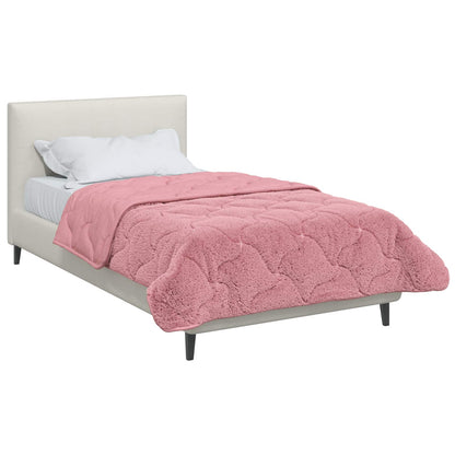Winter Duvet Pink 140 x 220 cm Microfiber and Teddy fleece
