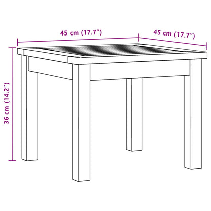 Coffee Table Light Acacia 45 x 45 x 36 cm Solid Acacia Wood