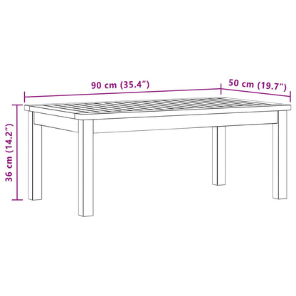 Coffee Table Light Acacia 90 x 50 x 36 cm Solid Acacia Wood