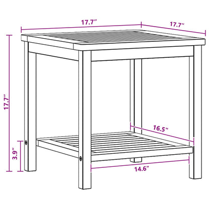 Side Table Oil Natural 45 x 45 x 45 cm Solid Acacia Wood