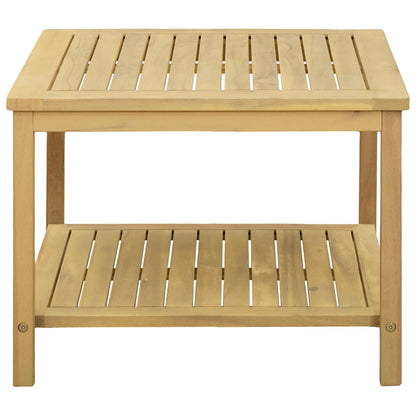 Side Table Oil Natural 60 x 60 x 45 cm Solid Acacia Wood