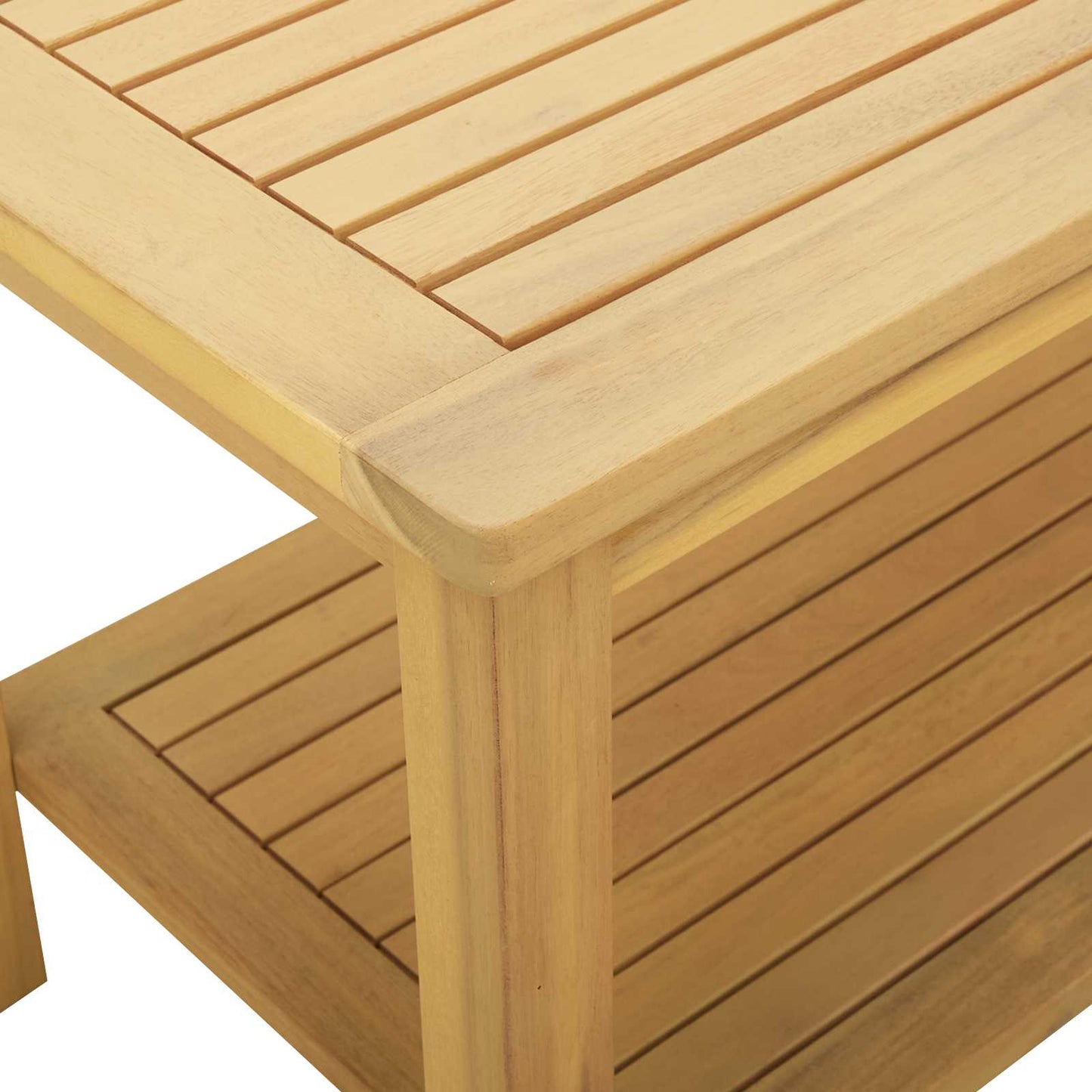 Side Table Oil Natural 110 x 55 x 45 cm Solid Acacia Wood