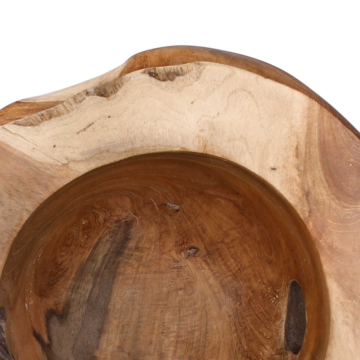 Fruit Bowl JEPARA Teak Brown Ø 35 cm Solid Teak Wood