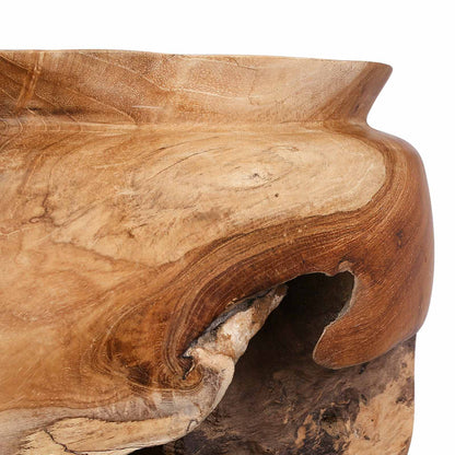 Fruit Bowl JEPARA Teak Brown Ø 35 cm Solid Teak Wood