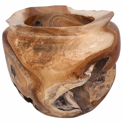 Fruit Bowl JEPARA Teak Brown Ø 35 cm Solid Teak Wood