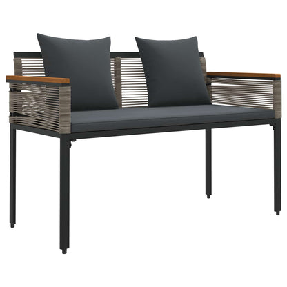 Outdoor Furniture Set Grey and Dark Grey Poly Rattan