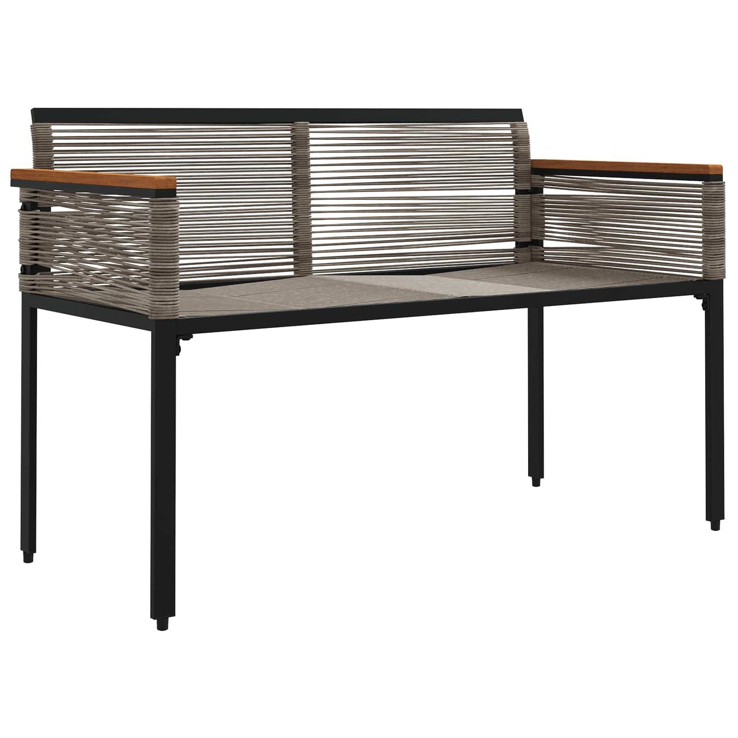 Outdoor Bench Grey and Dark Grey 117 x 54 x 74.5 cm Poly Rattan