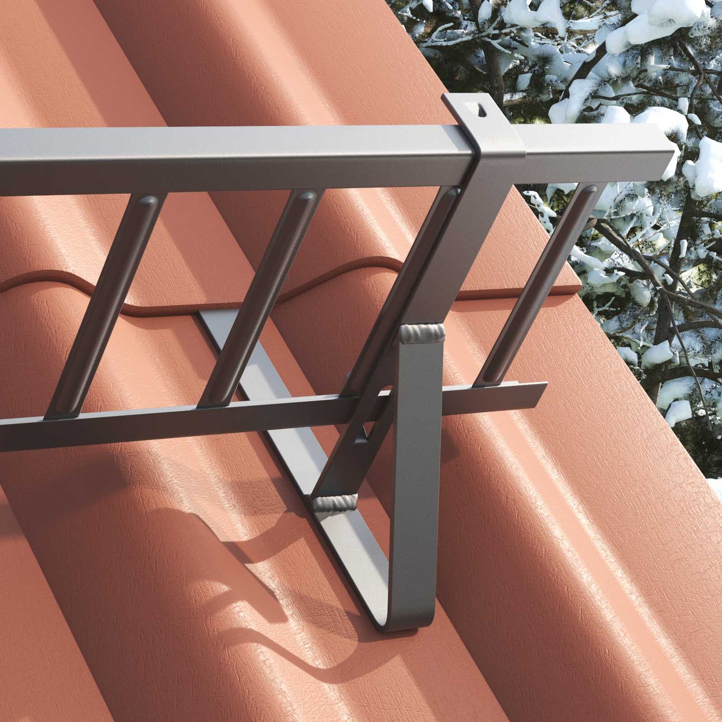 Snow Guard Support Anthracite 29.5 x 3 x 34.5 cm Steel