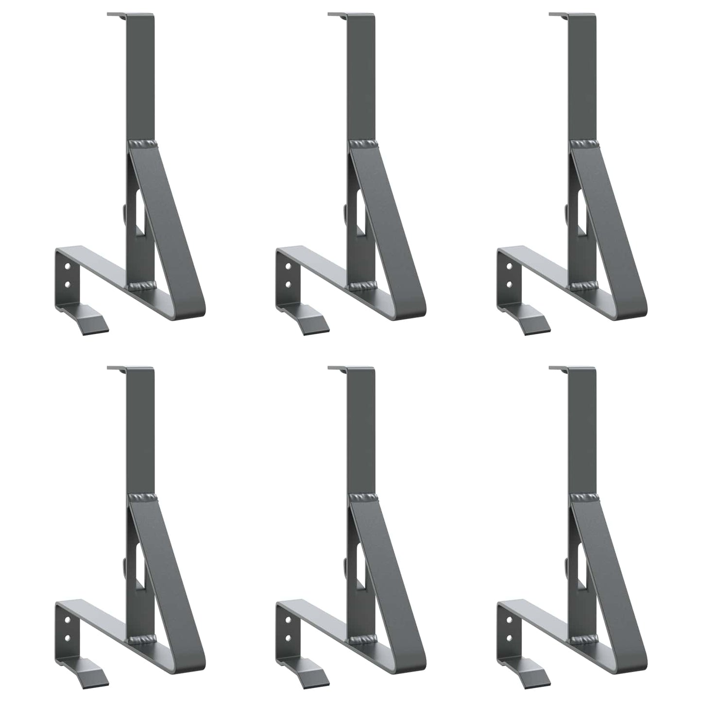 Snow Guard Support 6 pcs Anthracite 29.5 x 3 x 34.5 cm Steel