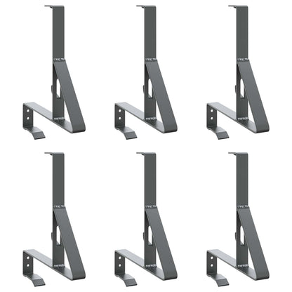 Snow Guard Support 6 pcs Anthracite 29.5 x 3 x 34.5 cm Steel