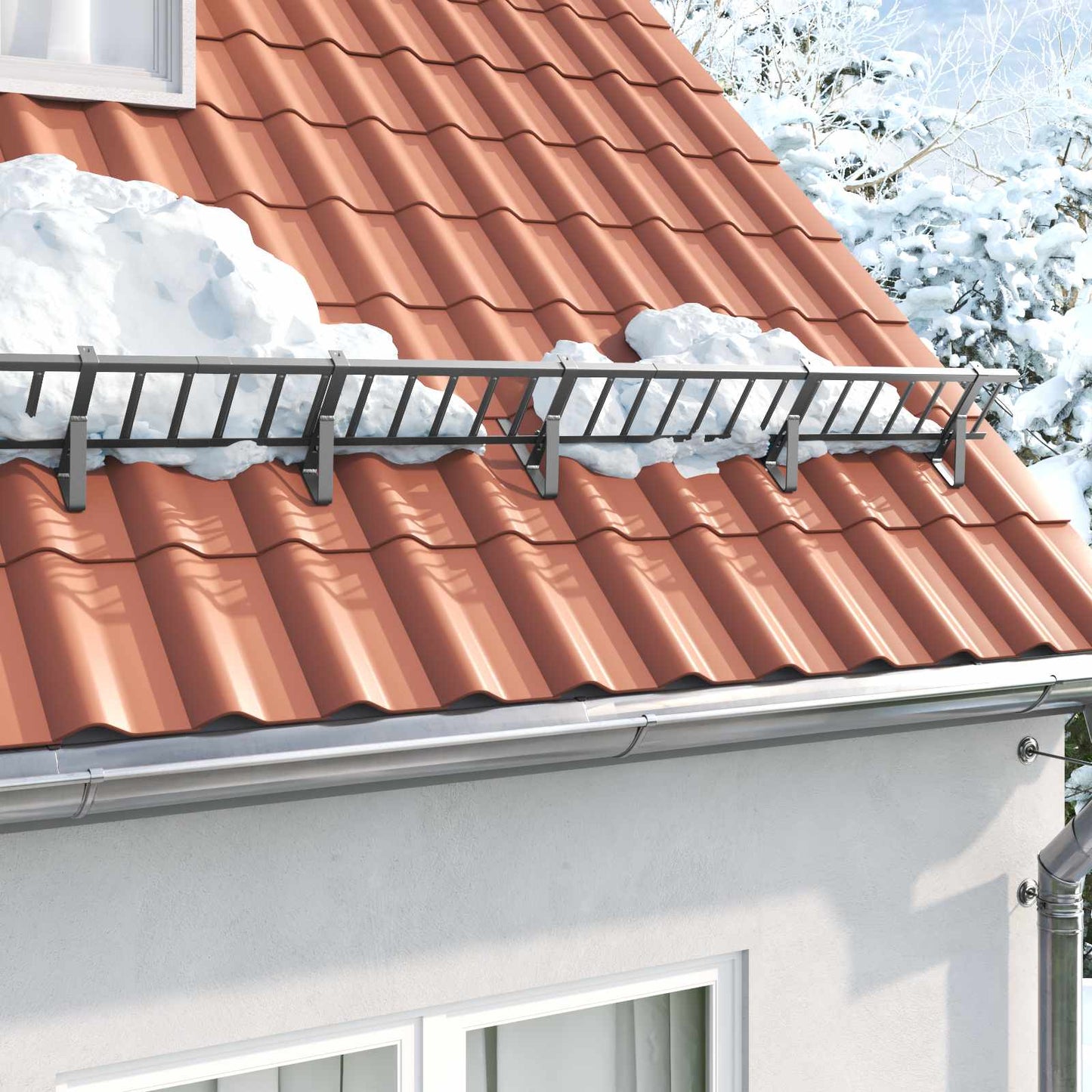 Roof Snow Guard Anthracite 100 x 29.5 x 34.5 cm Steel
