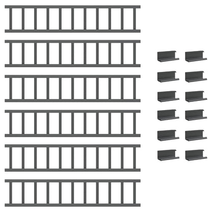 Anthracite 600 x 2.5 x 20 cm Steel
