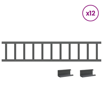 Anthracite 1200 x 2.5 x 20 cm Steel