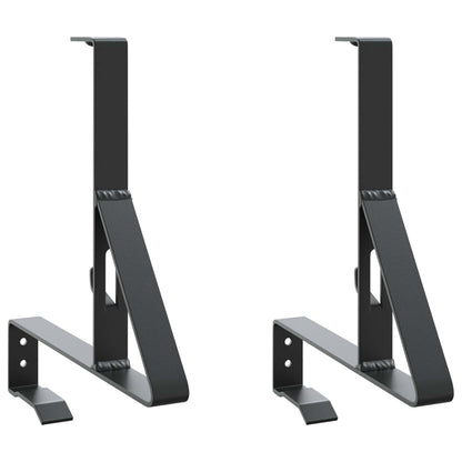 Snow Guard Support 2 pcs Black 29.5 x 3 x 34.5 cm Steel