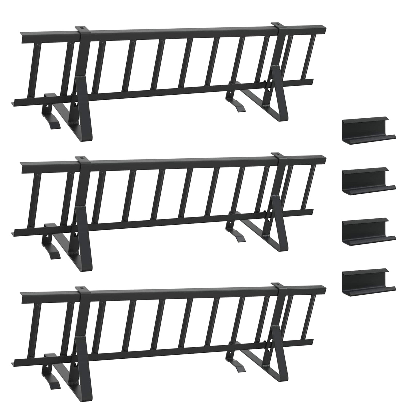 Roof Snow Guard Black 300 x 29.5 x 34.5 cm Steel