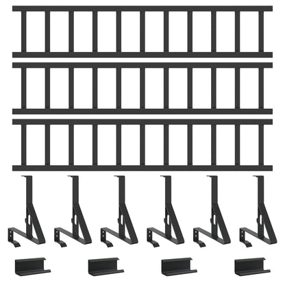 Roof Snow Guard Black 300 x 29.5 x 34.5 cm Steel