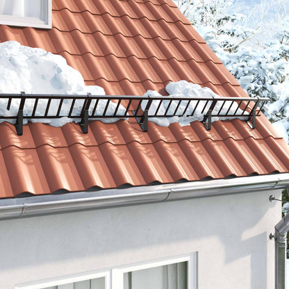 Roof Snow Guard Black 800 x 29.5 x 34.5 cm Steel