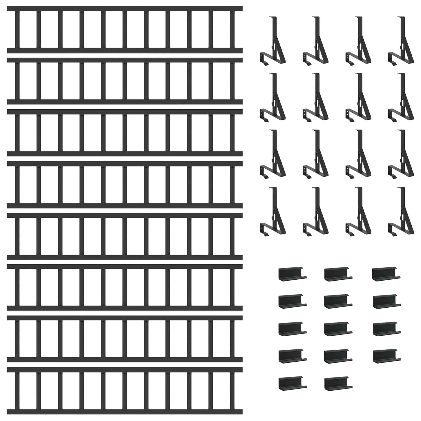 Roof Snow Guard Black 800 x 29.5 x 34.5 cm Steel