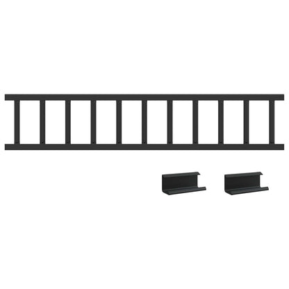 Black 300 x 2.5 x 20 cm Steel