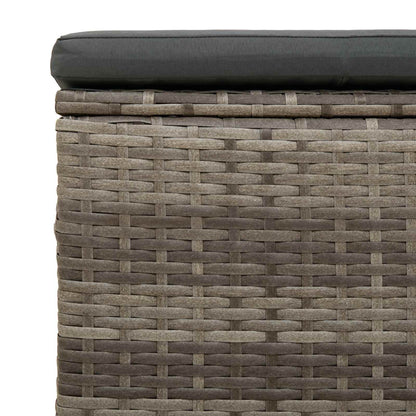 Garden Footstool with Cushion 40 x 30 x 40 cm
