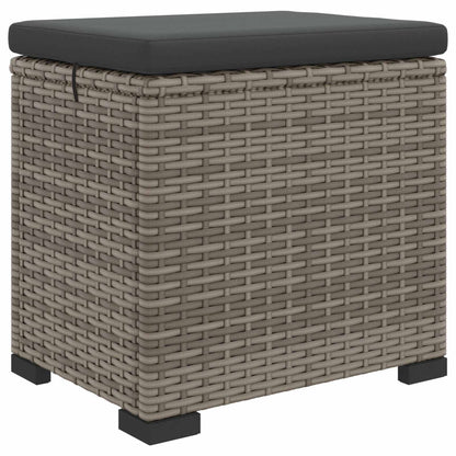 Garden Footstool with Cushion 40 x 30 x 40 cm