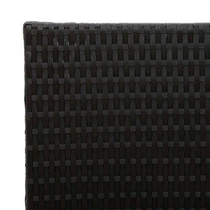 Tall Planter Black 55 x 22 x 70 cm Poly Rattan