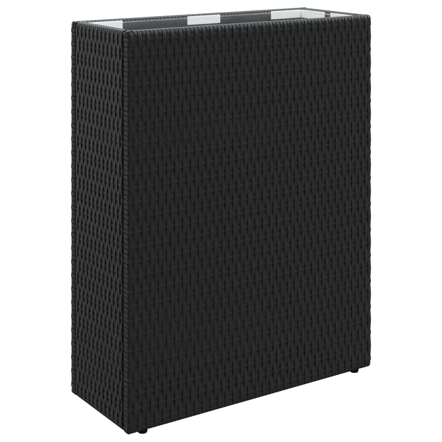 Tall Planter Black 55 x 22 x 70 cm Poly Rattan
