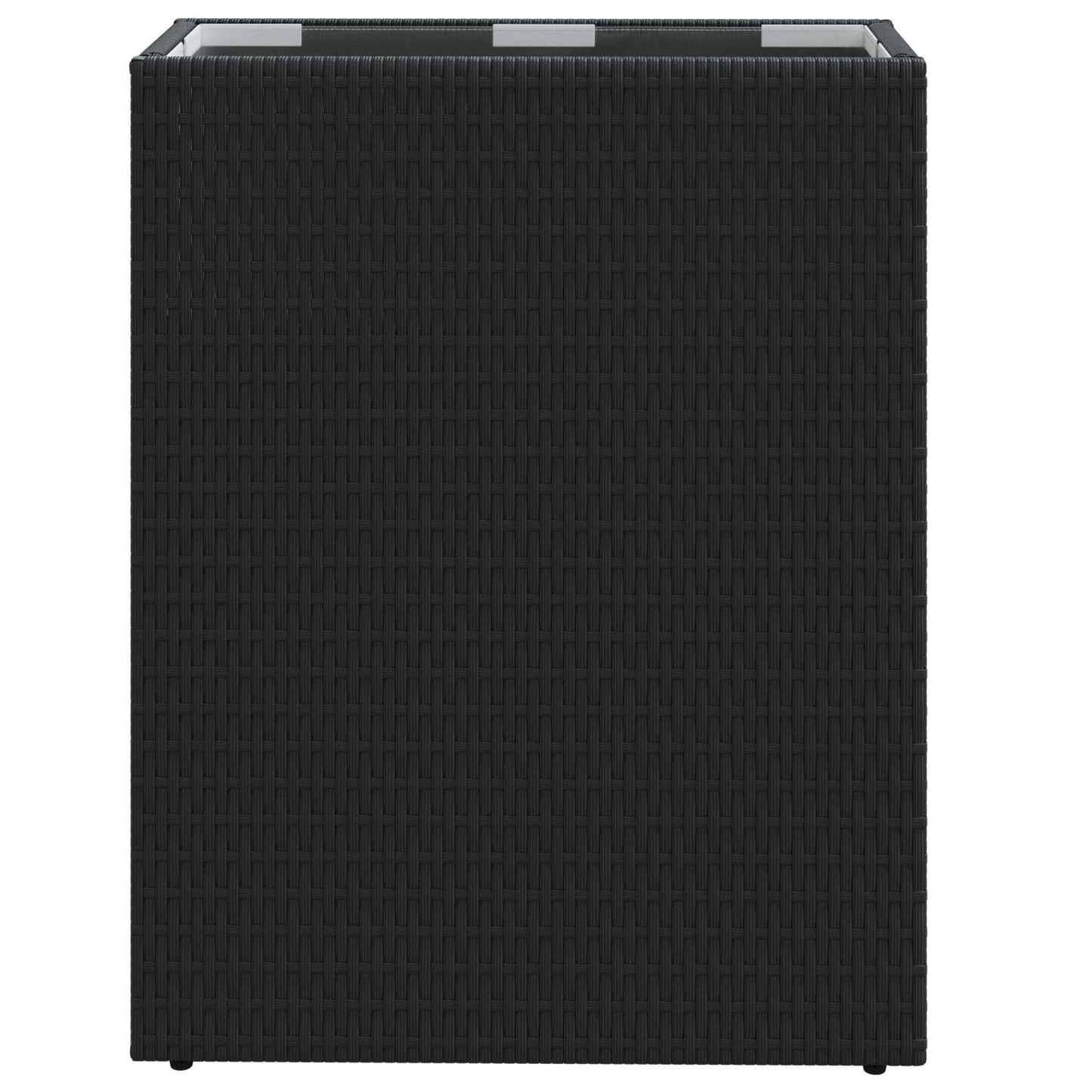Tall Planter Black 55 x 22 x 70 cm Poly Rattan