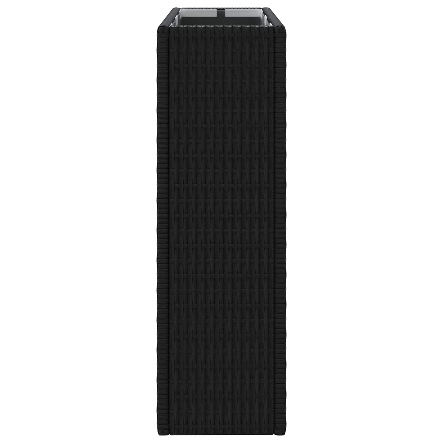 Tall Planter Black 55 x 22 x 70 cm Poly Rattan