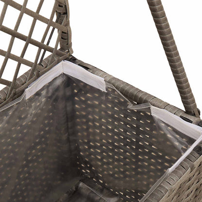 Garden Planter with Trellis Grey 35 x 30 x 135 cm Poly Rattan