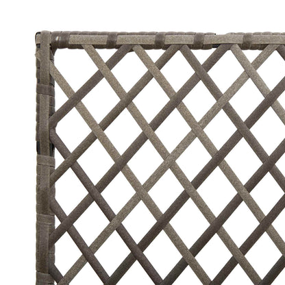 Garden Planter with Trellis Grey 70 x 30 x 135 cm Poly Rattan