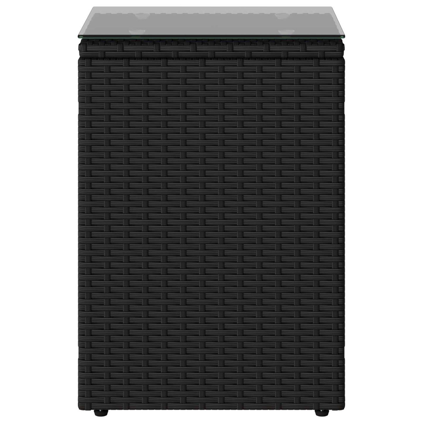 Side Table Black 35 x 35 x 70 cm Poly Rattan