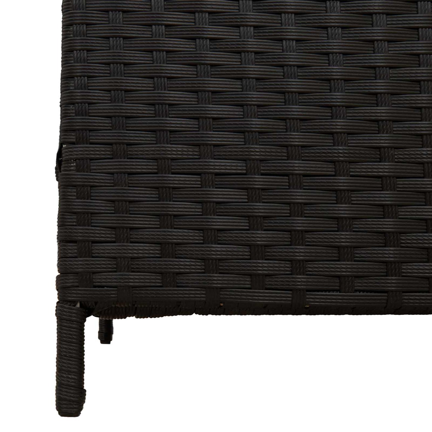 Outdoor Garbage Bin Black 40 x 40 x 80 cm Poly Rattan