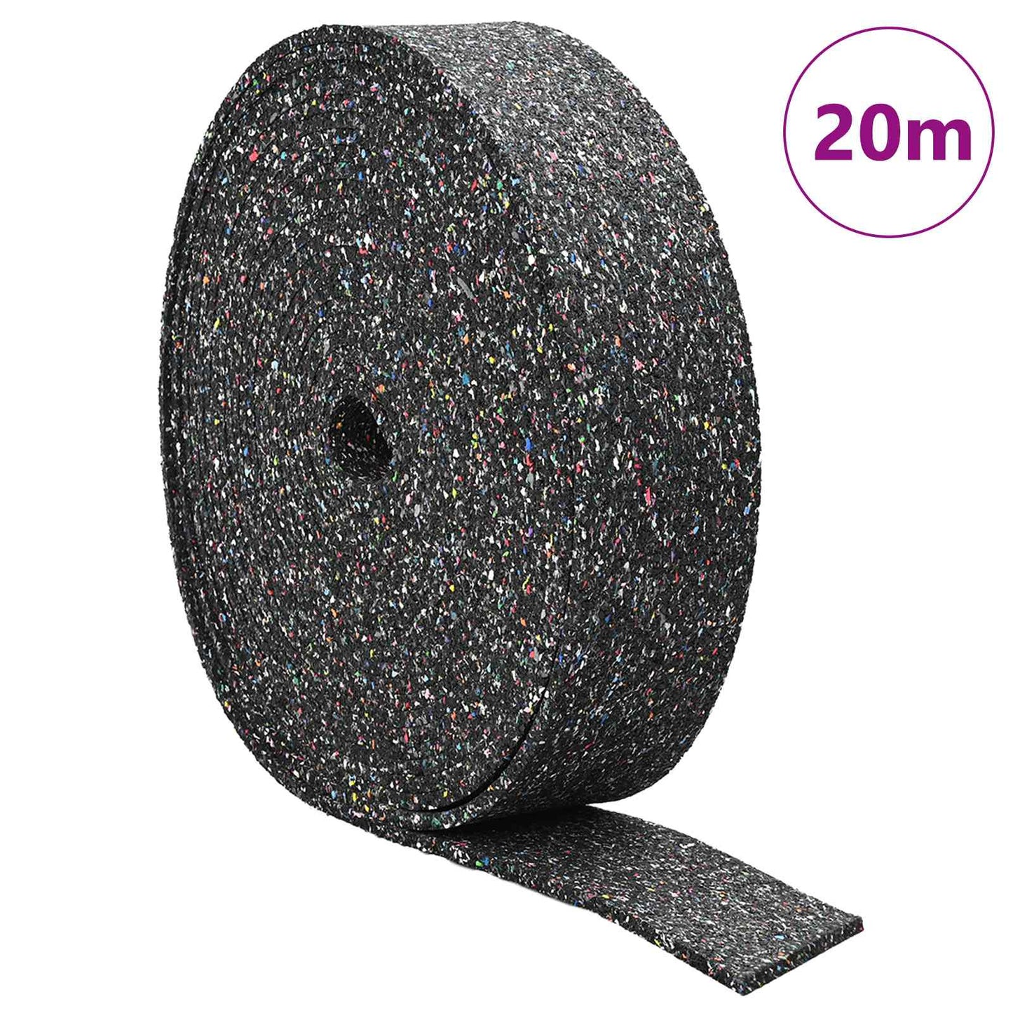 Rubber Granulate Roll Black 2000 x 5 x 1 cm Rubber