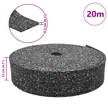 Rubber Granulate Roll Black 2000 x 12 x 0.3 cm Rubber