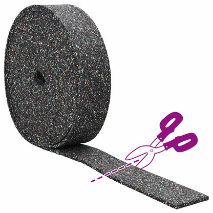 Rubber Granulate Roll Black 2000 x 12 x 0.6 cm Rubber