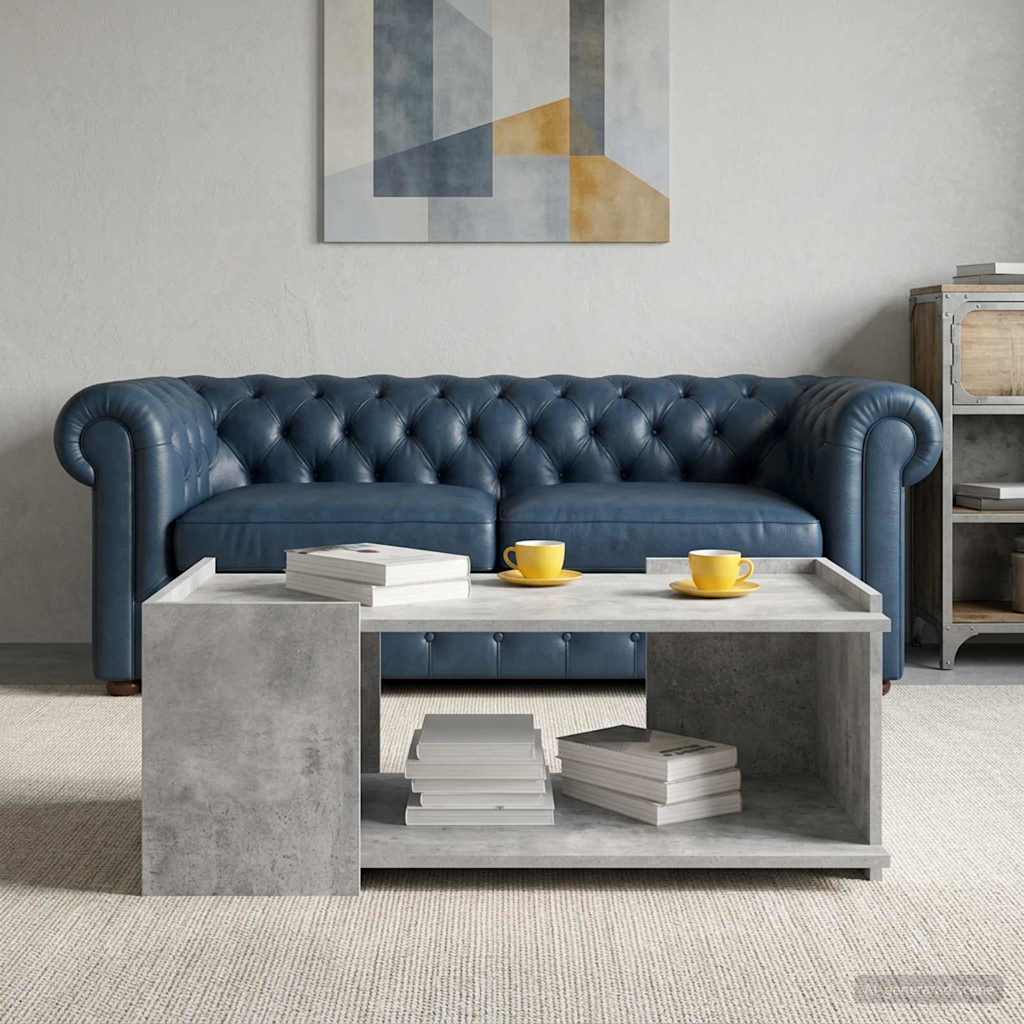 Coffee Table Concrete Grey 90 x 50 x 33 cm Engineered Wood