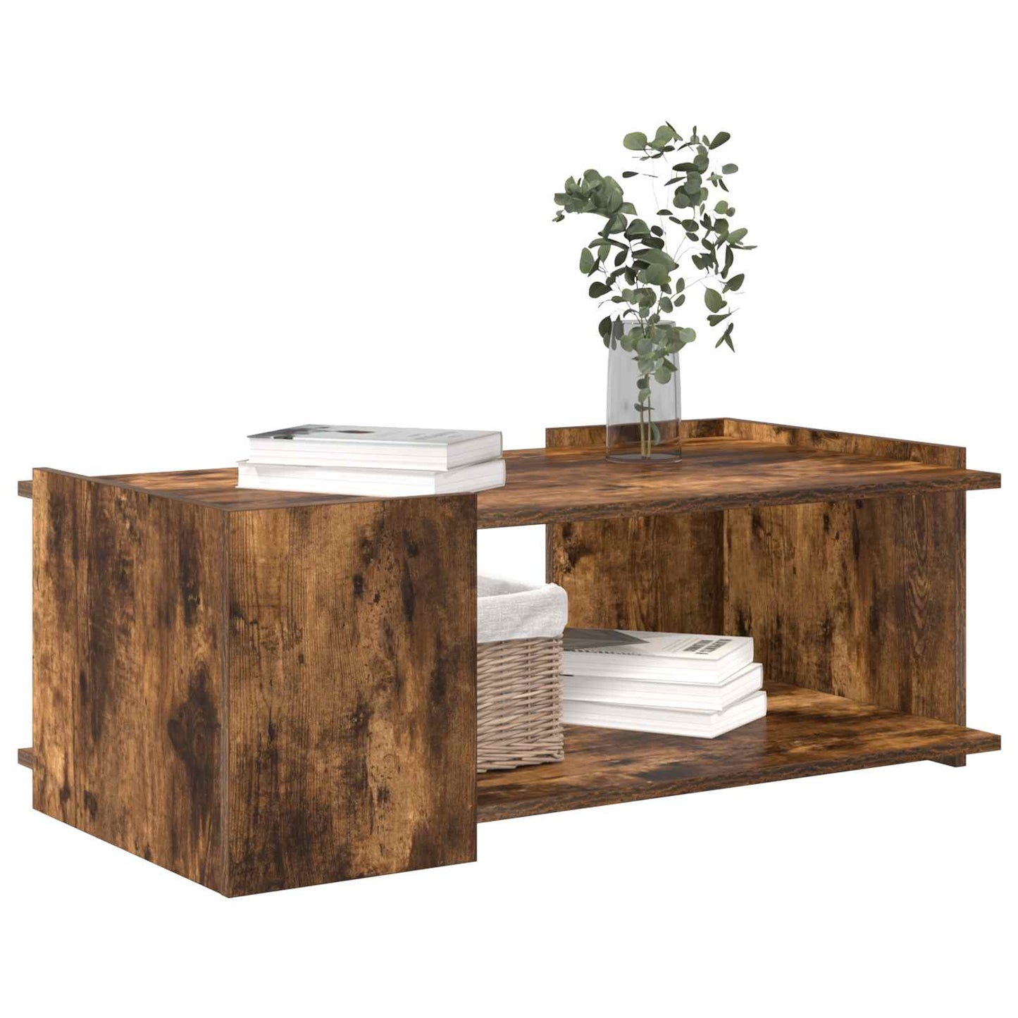 Coffee Table Smoked Oak 90 x 50 x 33 cm Engineered Wood