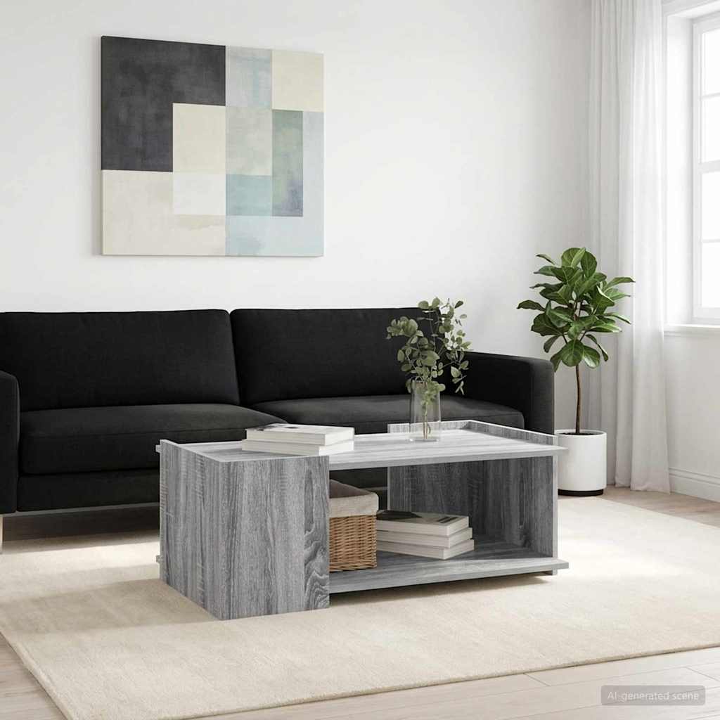 Coffee Table Grey Sonoma 90 x 50 x 33 cm Engineered Wood