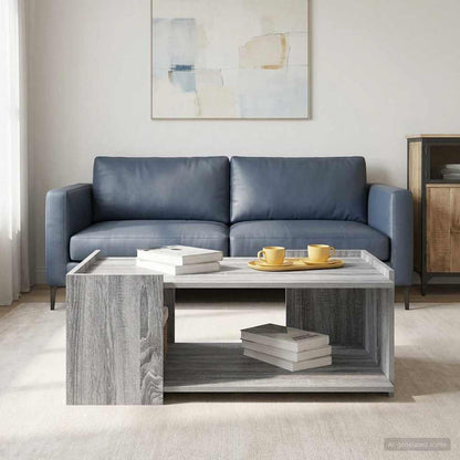 Coffee Table Grey Sonoma 90 x 50 x 33 cm Engineered Wood