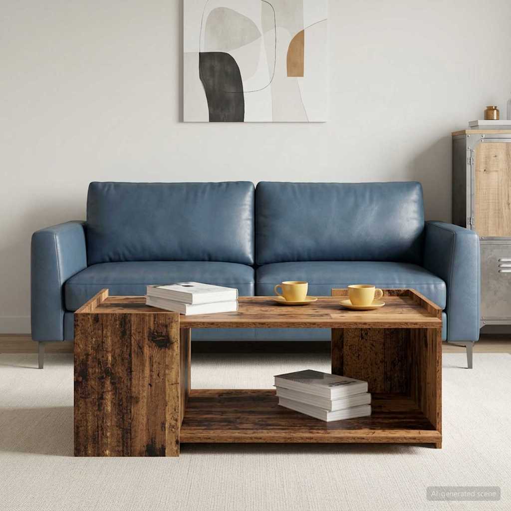 Coffee Table Old Wood 90 x 50 x 33 cm Engineered Wood