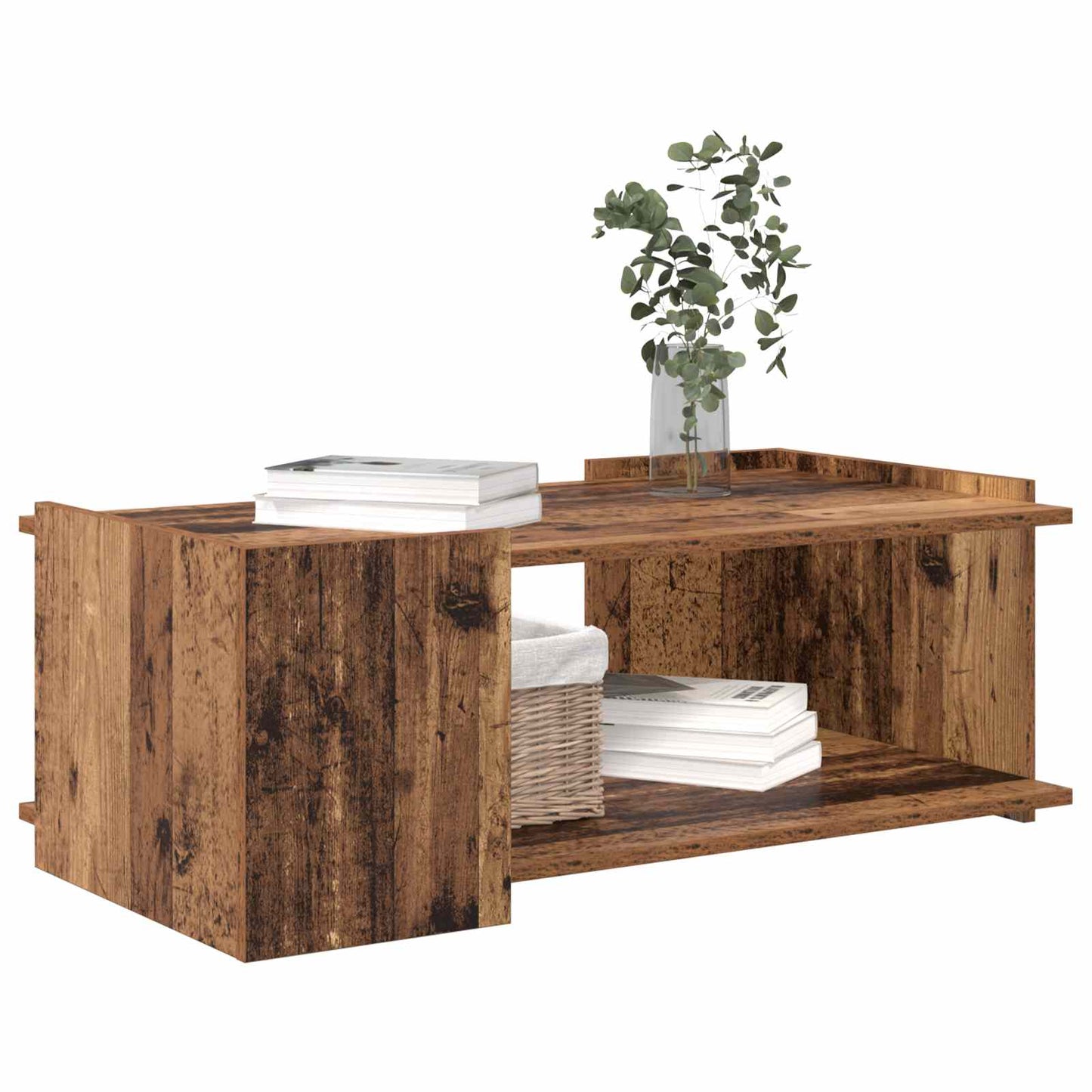 Coffee Table Old Wood 90 x 50 x 33 cm Engineered Wood