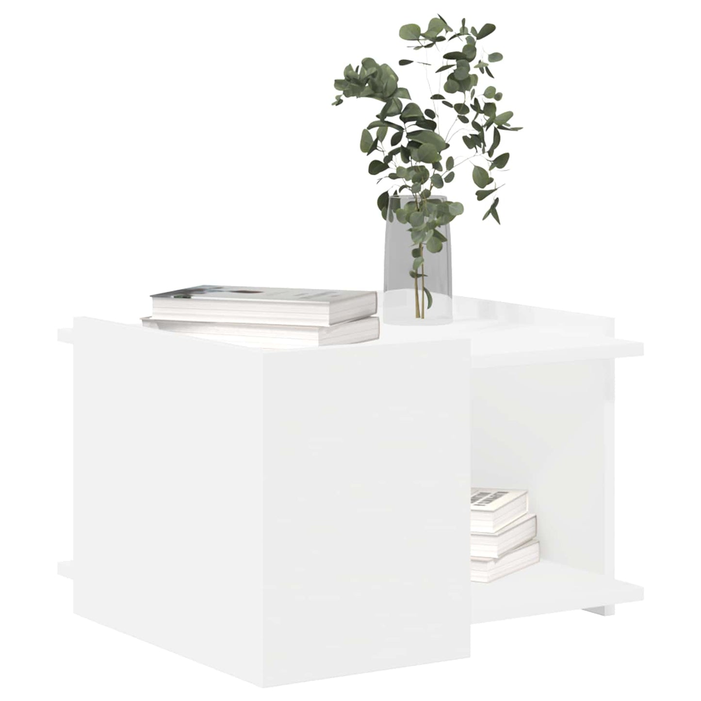 Coffee Table White 50.5 x 50 x 33 cm Engineered Wood
