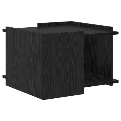 Coffee Table Black Oak 50.5 x 50 x 33 cm Engineered Wood