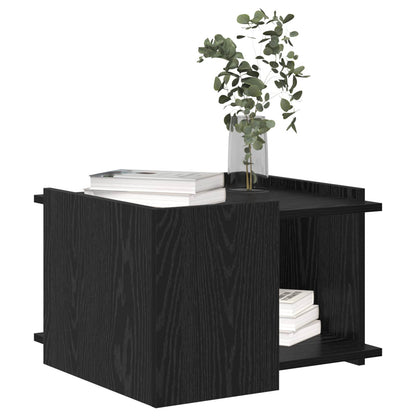 Coffee Table Black Oak 50.5 x 50 x 33 cm Engineered Wood